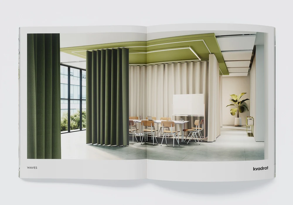 Acoustic Curtains - CGI Textile Solutions for Kvadrat — detail