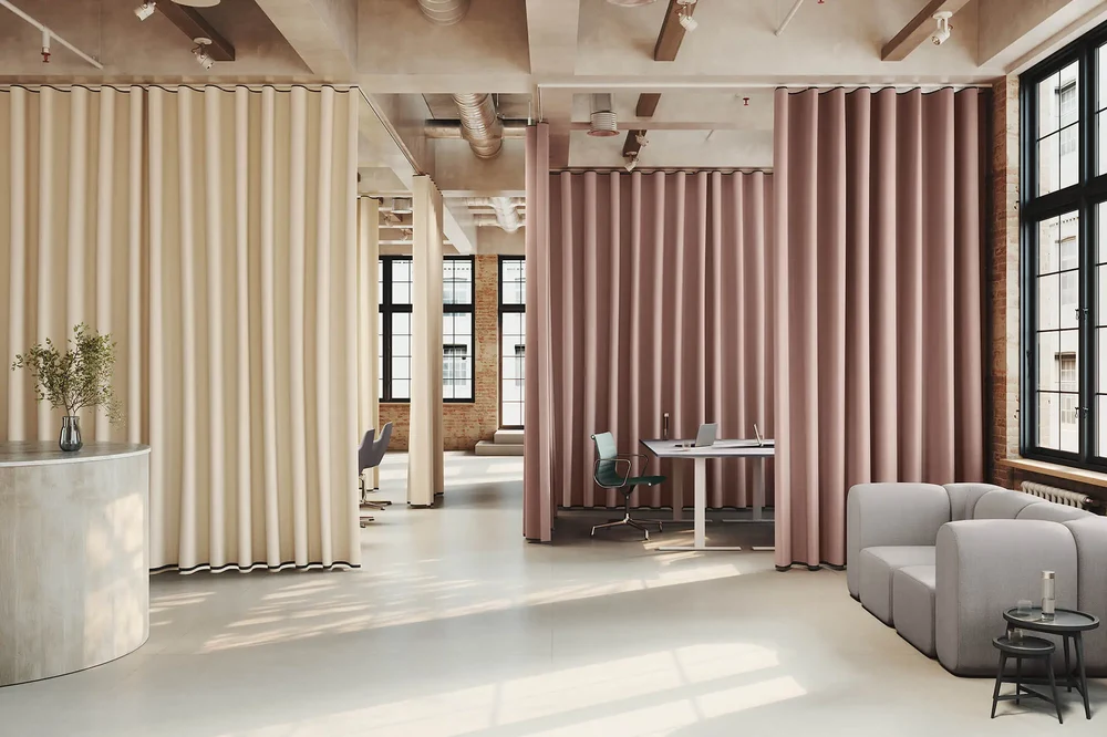 Acoustic Curtains - CGI Textile Solutions for Kvadrat — detail