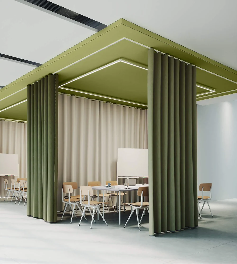 Acoustic Curtains - CGI Textile Solutions for Kvadrat — detail
