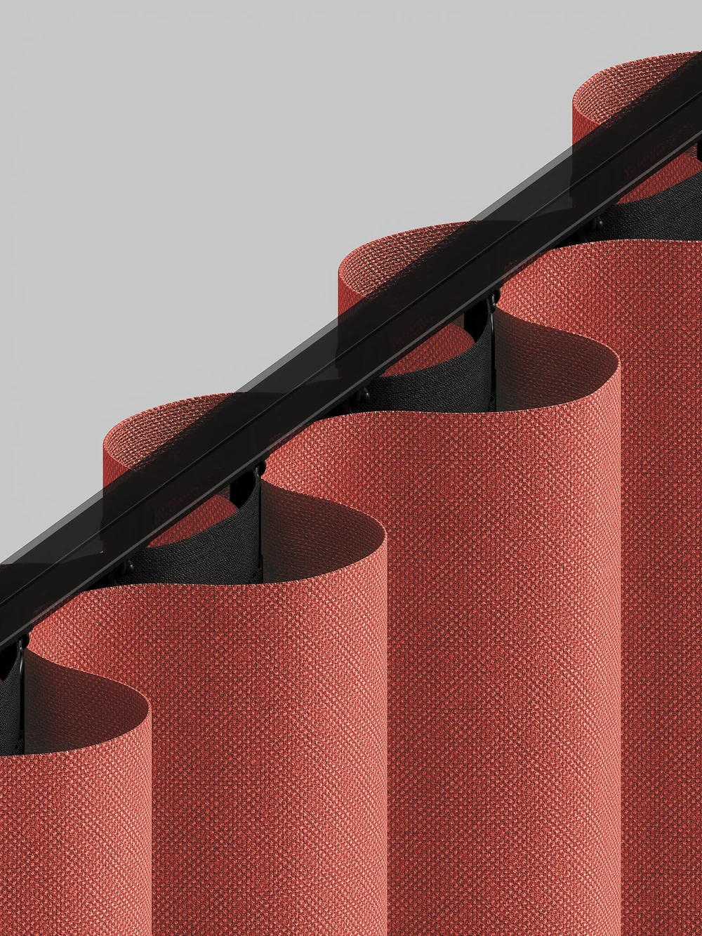 Acoustic Curtains - CGI Textile Solutions for Kvadrat — detail