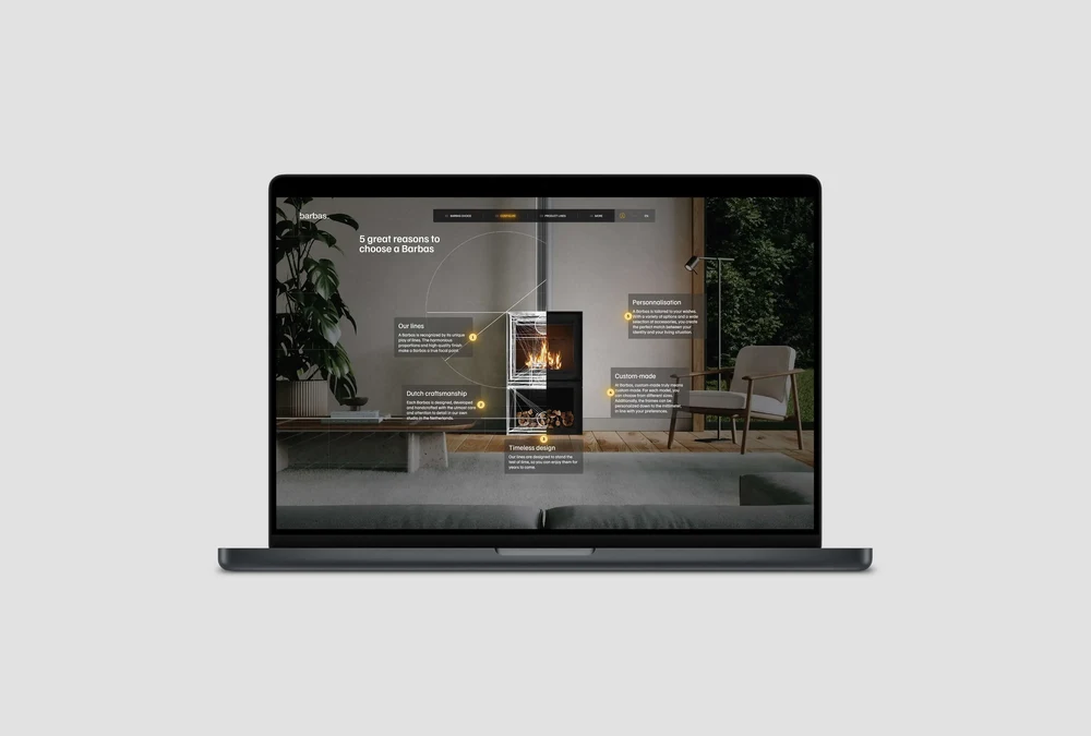 Barbas rooms shaped around fire — detail