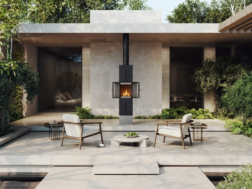 Barbas rooms shaped around fire — detail