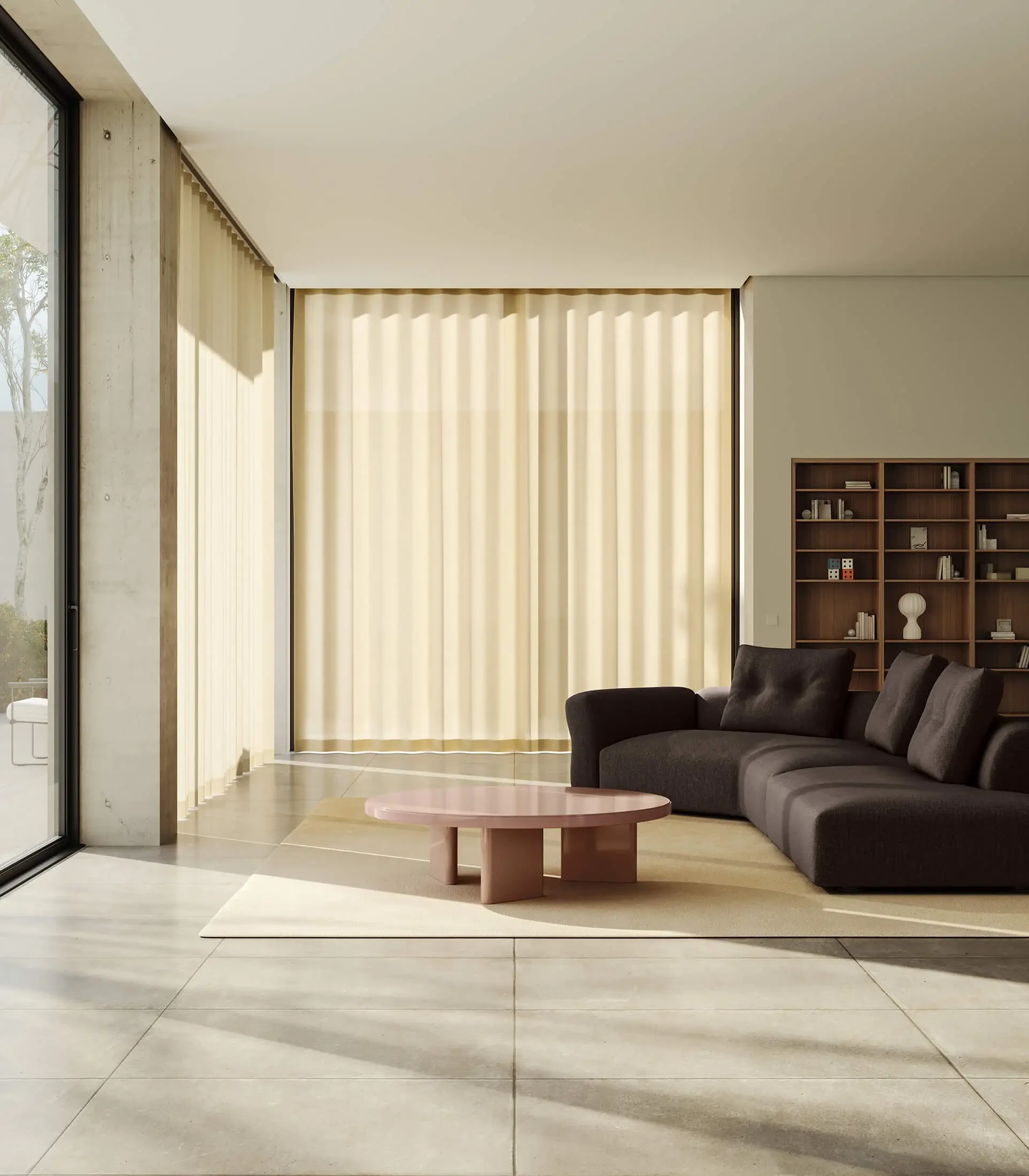 Curtains: Curated Brand Spaces and Soft Architecture for a Premium Textile Brand