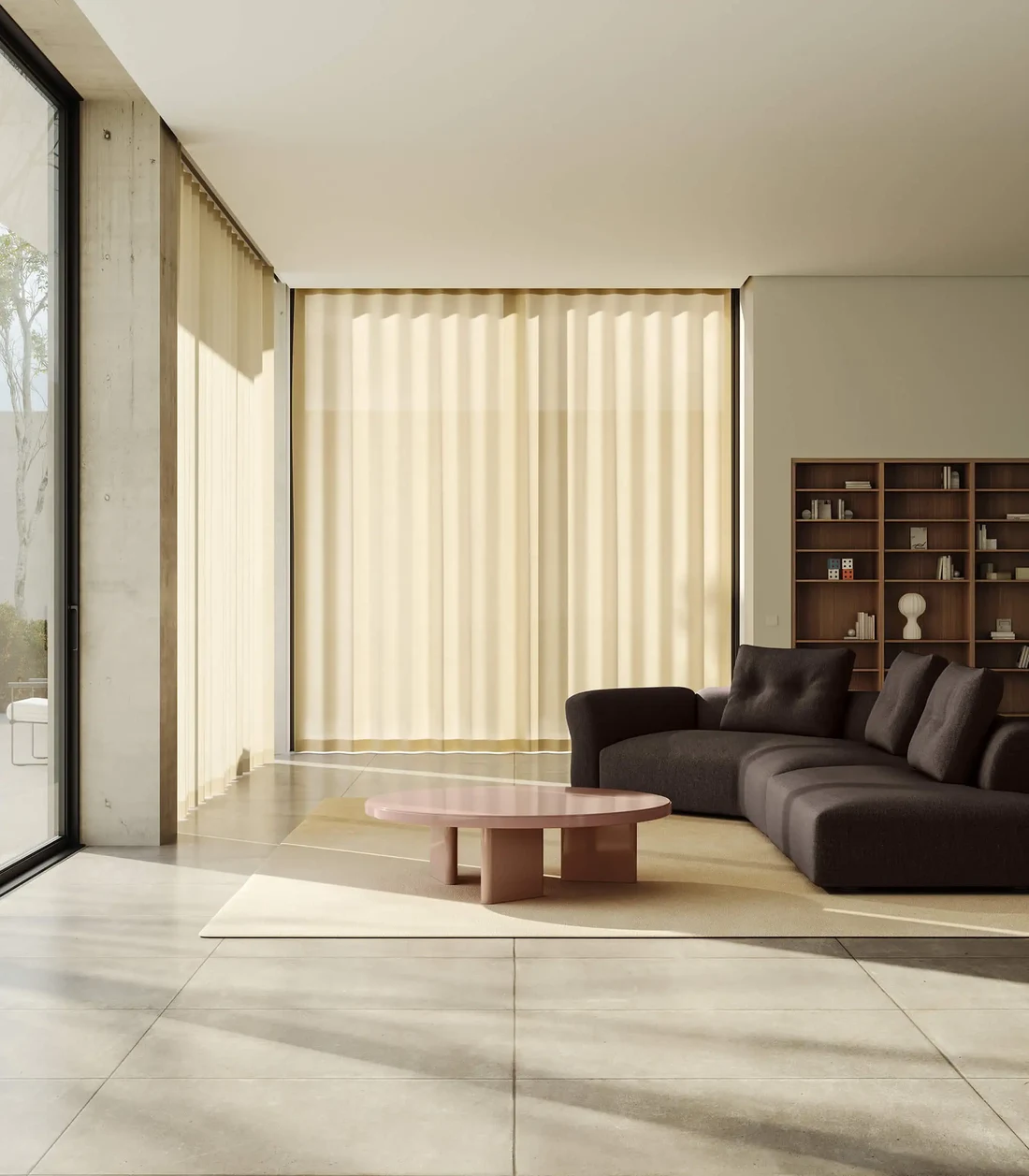 Curtains: Curated Brand Spaces and Soft Architecture for a Premium Textile Brand