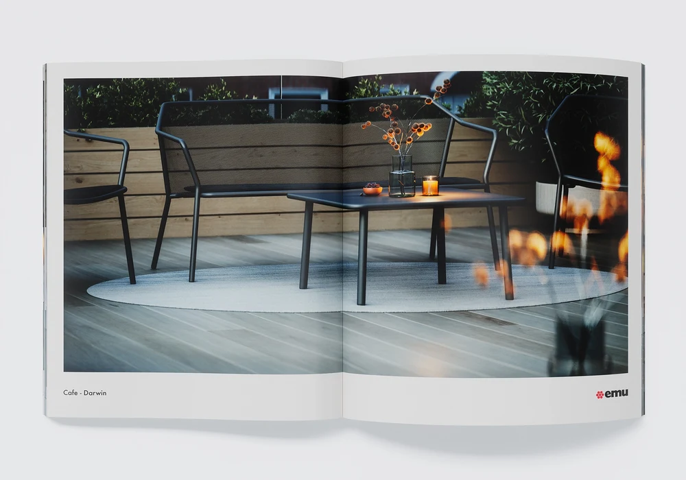 EMU: Outdoor Furniture Above Manhattan at Dusk — detail