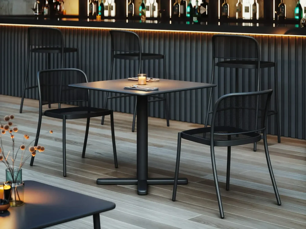 EMU: Outdoor Furniture Above Manhattan at Dusk — detail