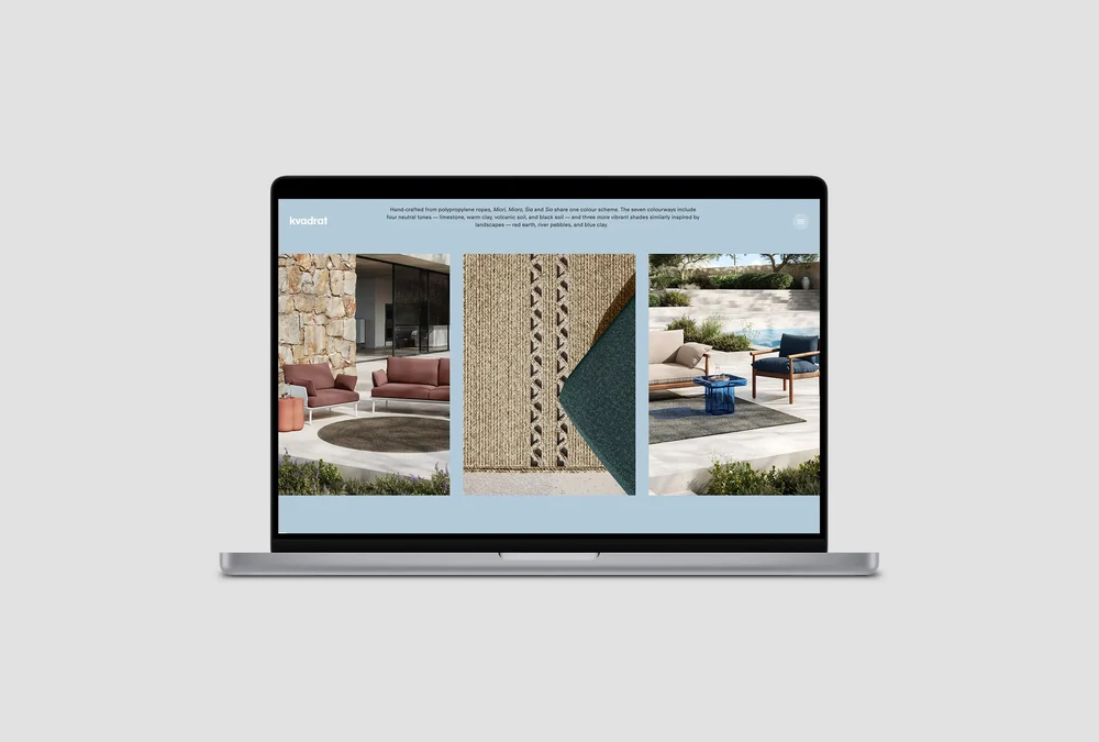 Kvadrat: Outdoor Rugs in Stills and Motion — detail