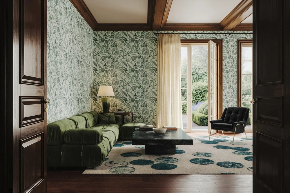 Perennials: Wallcoverings and Rugs in Conversation — detail