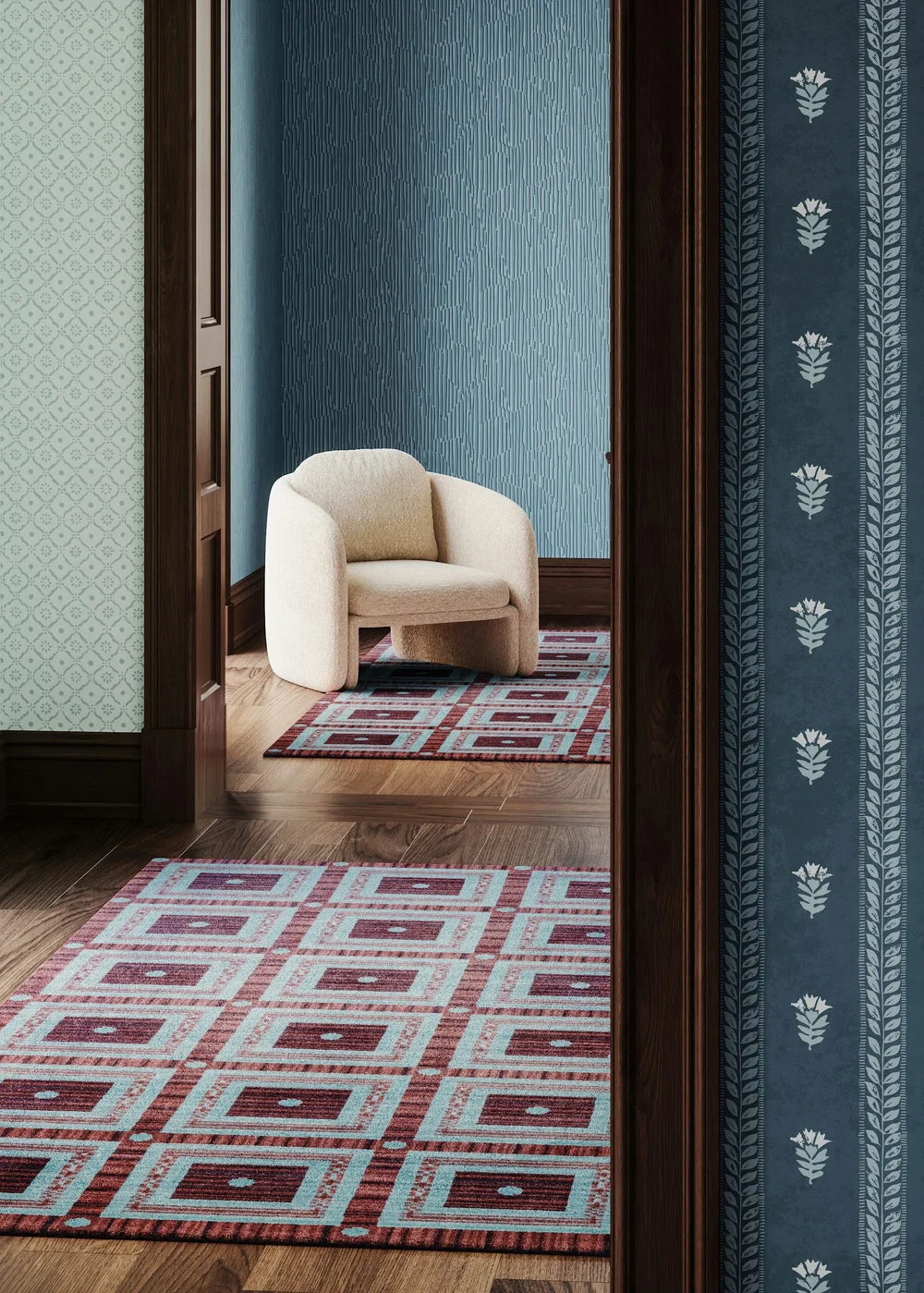 Perennials: Wallcoverings and Rugs in Conversation — detail