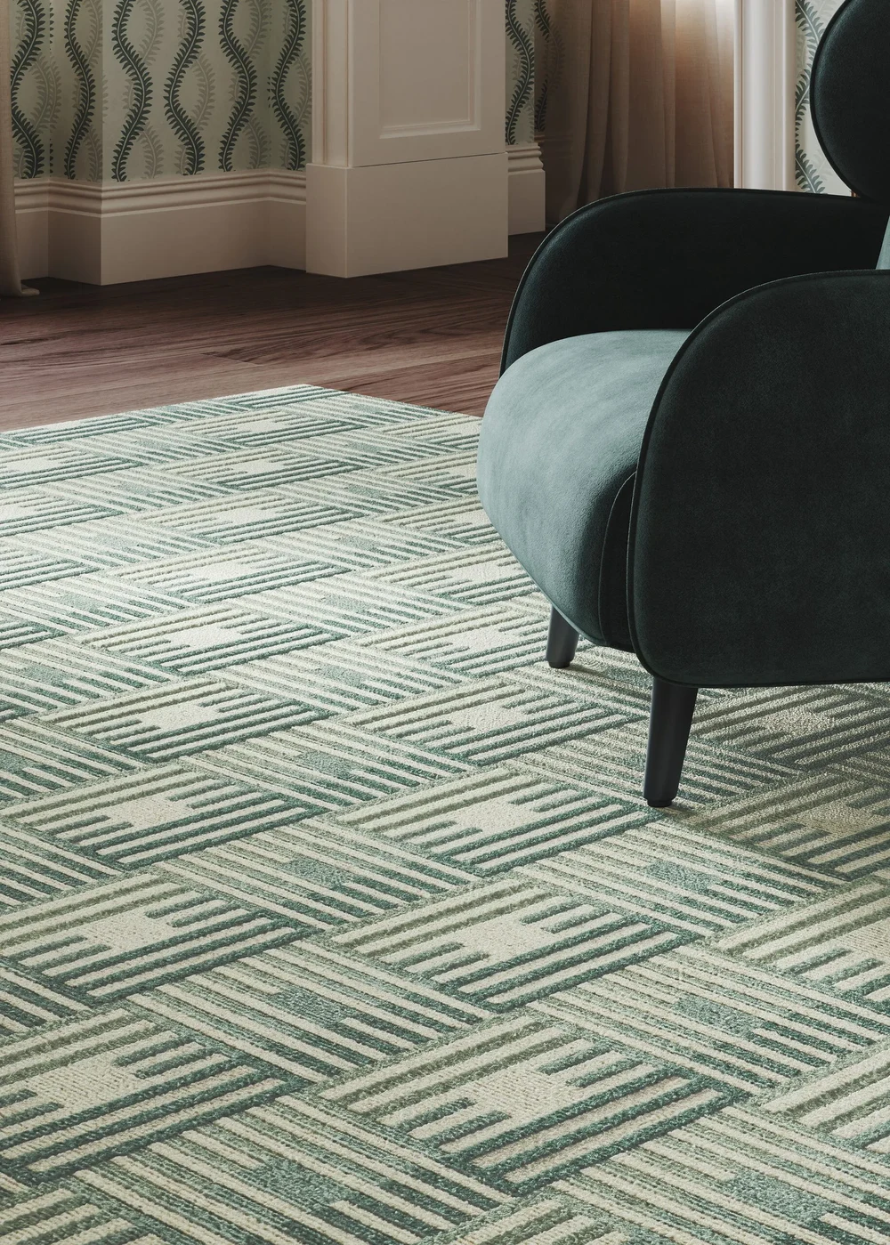 Perennials: Wallcoverings and Rugs in Conversation — detail