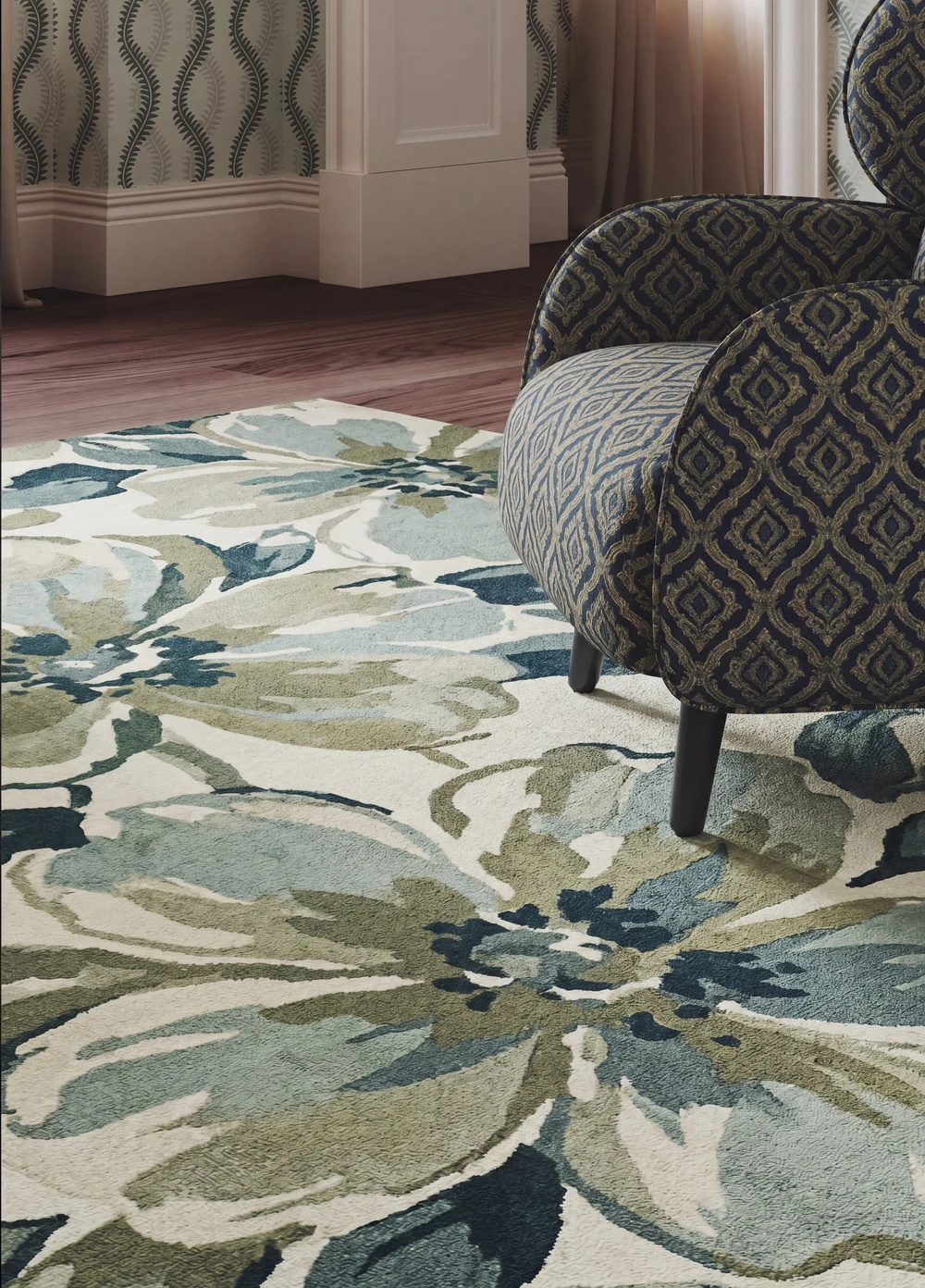 Perennials: Wallcoverings and Rugs in Conversation — detail