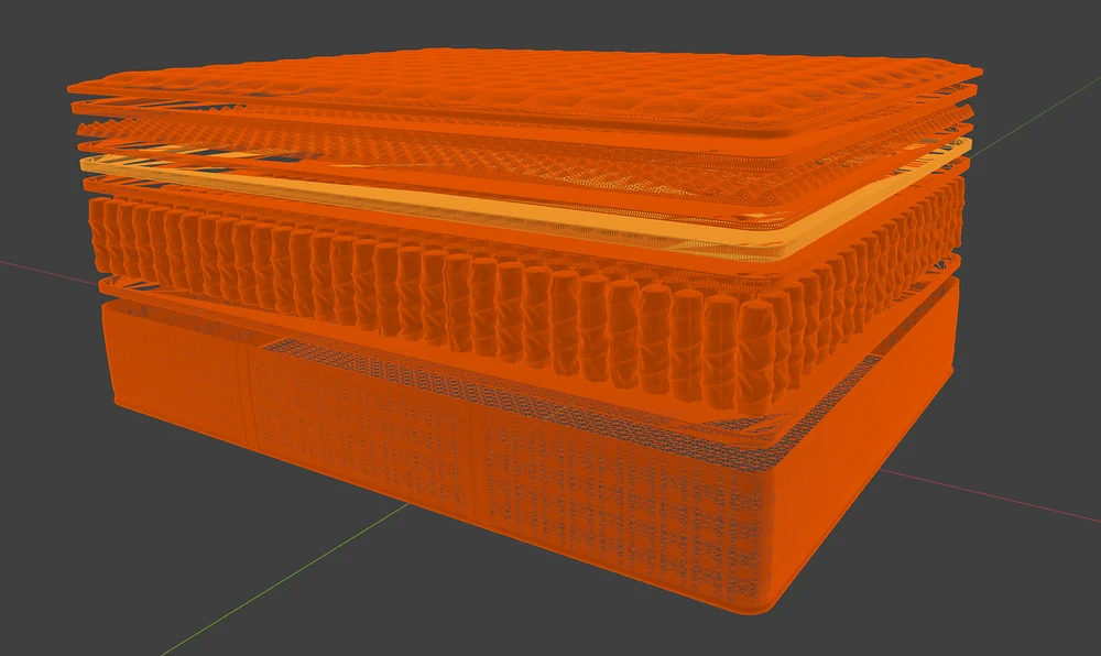 Serta Simmons: Mattress Renderings for the US Market — detail
